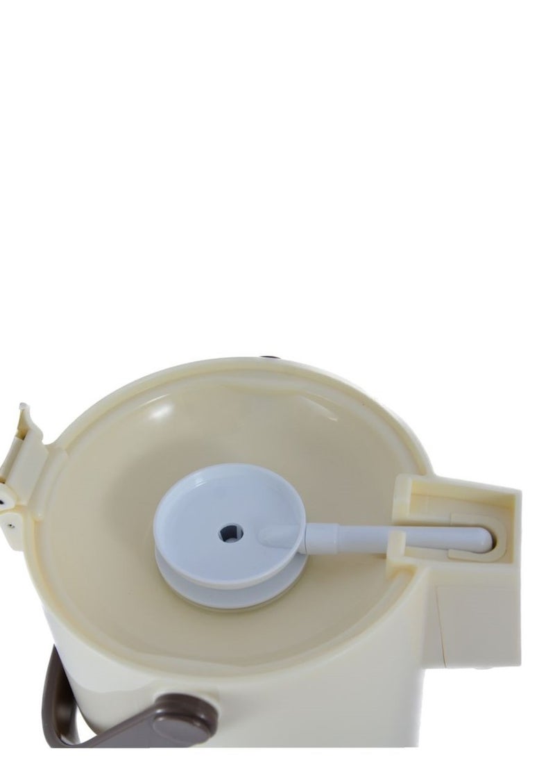 Homemaker 3L Tea & Coffee Vacuum Flask with Pump – Insulated Double Wall Glass – Beige – Thermal Beverage Dispenser for Hot & Cold Drinks - Image 5