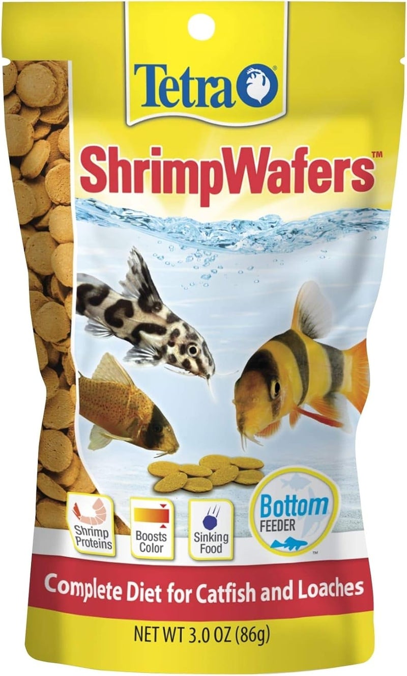 Tetra ShrimpWafers Complete Diet for Catfish and Loaches 3 Ounce - Image 1