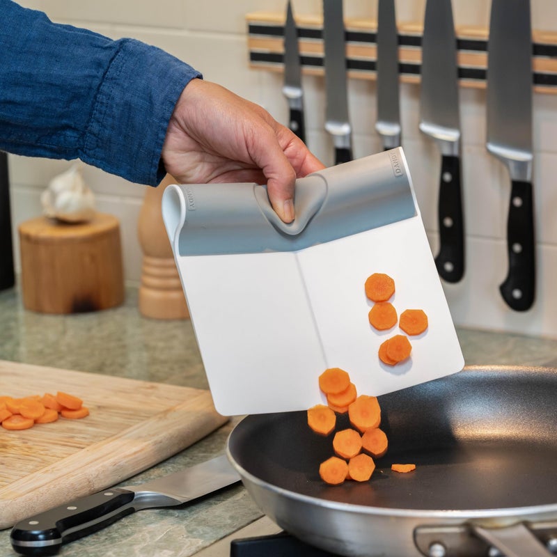 DANDY ScooperDuper - Multi-Purpose Folding Food Mover  Bench Scraper  Dough Scraper  Food Scraper Tool  User-Friendly Kitchen Gadget for Cutting Board and Chefs Knife - Image 2