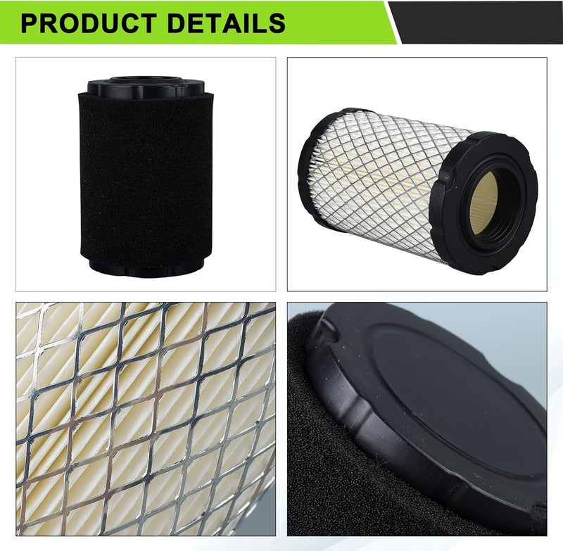 Harbot D125 MIU14395 Air Filter for John Deere D100 D105 D125 D130 D140 D110 E140 E130 E100 E120 LA145 LA135 Z255 Z235 X330 Lawn Tractor with Tune Up Kit (Two Cylinder Engine) - Image 4