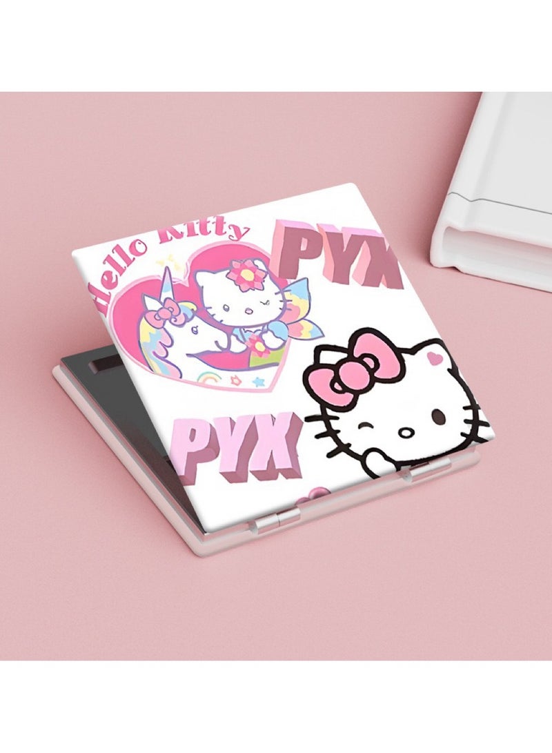 Hello Kitty Makeup Mirror Double-Sided Portable Compact Foldable Fashion Hand Mirror Travel Mirror