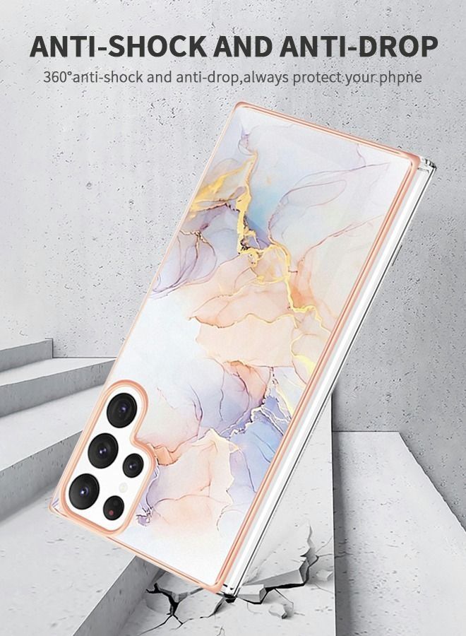 Zuelnote Marble Design Compatible with Samsung Galaxy S22 Ultra 6.8 Inch Case for Girls, Full Camera Lens Protection Slim Shockproof Soft Case for Galaxy S22 Ultra 2022 - Image 5