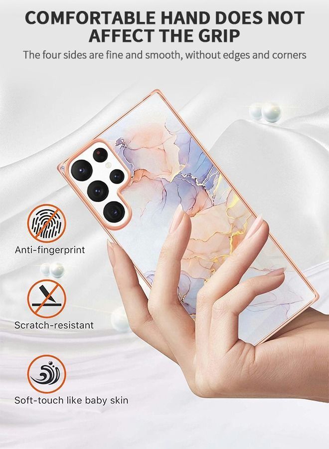 Zuelnote Marble Design Compatible with Samsung Galaxy S22 Ultra 6.8 Inch Case for Girls, Full Camera Lens Protection Slim Shockproof Soft Case for Galaxy S22 Ultra 2022 - Image 2