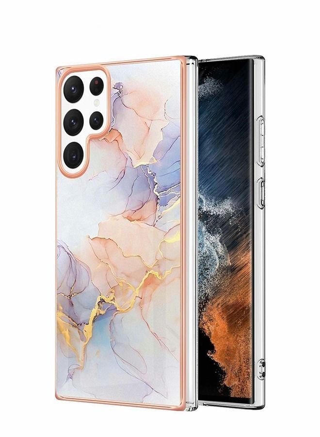 Zuelnote Marble Design Compatible with Samsung Galaxy S22 Ultra 6.8 Inch Case for Girls, Full Camera Lens Protection Slim Shockproof Soft Case for Galaxy S22 Ultra 2022 - Image 1