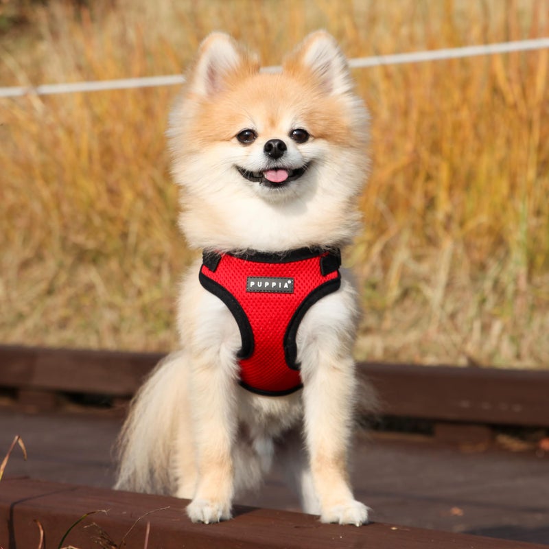 Puppia PARA-HC1533-RD-S Red Soft Harness C Pet-Vest-Harnesses, Small - Image 4