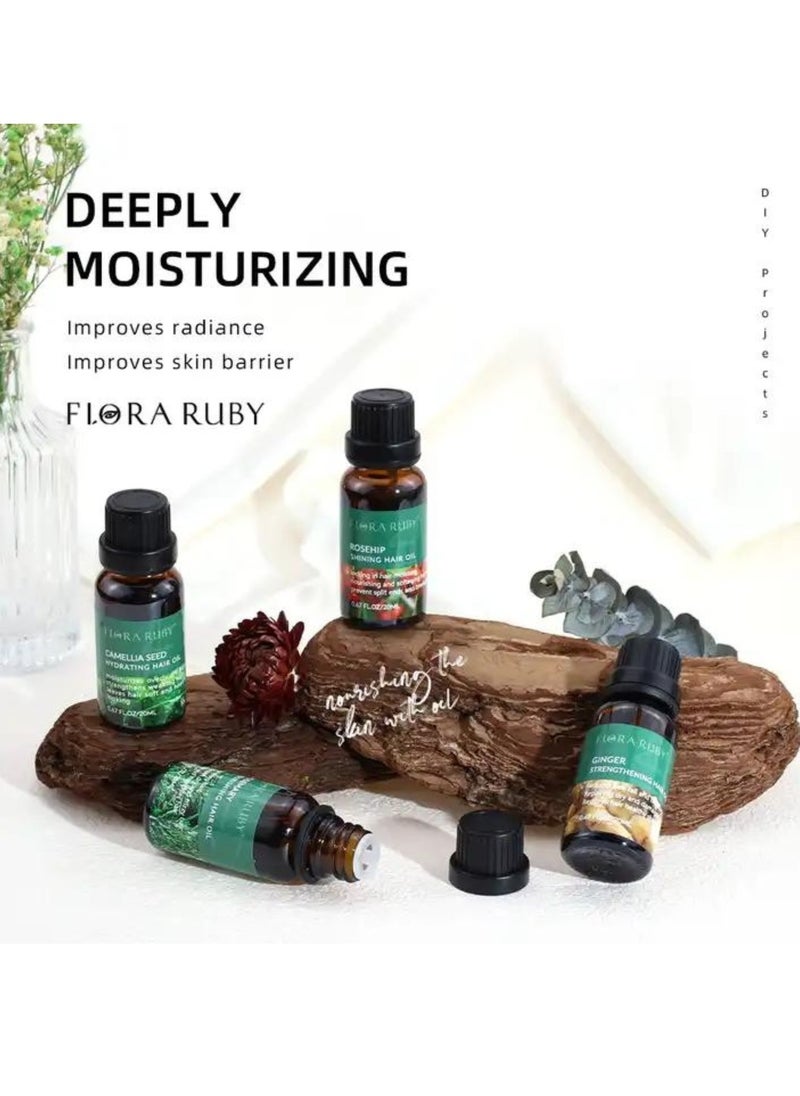 FLORA RUBY Rosehip Shining Hair Oil Locking in Hair Moisture Nourishing and Softening Hair Strand Prevent Split Ends and Breakage Hair Loss Treatment Stimulates Hair Growth Scalp Massager Rosehip Oil 20ml  - Image 5