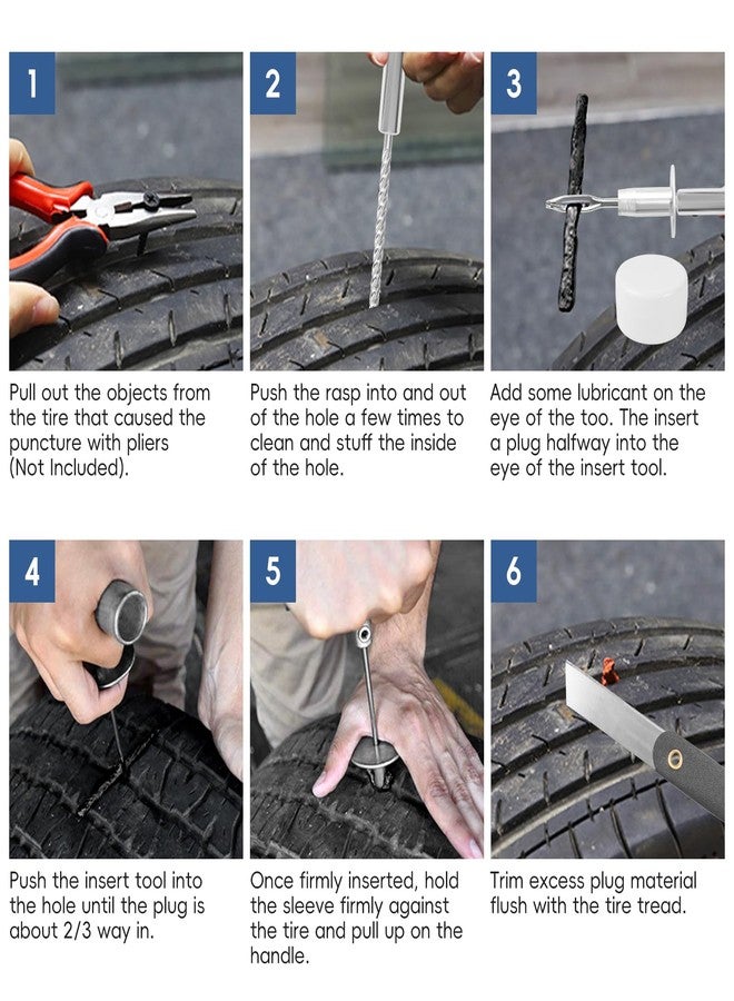 PINKJOY Tire Plug Kit with Plugs 36 Pcs for Car, Motorcycle, ATV, Jeep, Truck, Tractor Flat Tire Puncture Repair Tools - Image 5