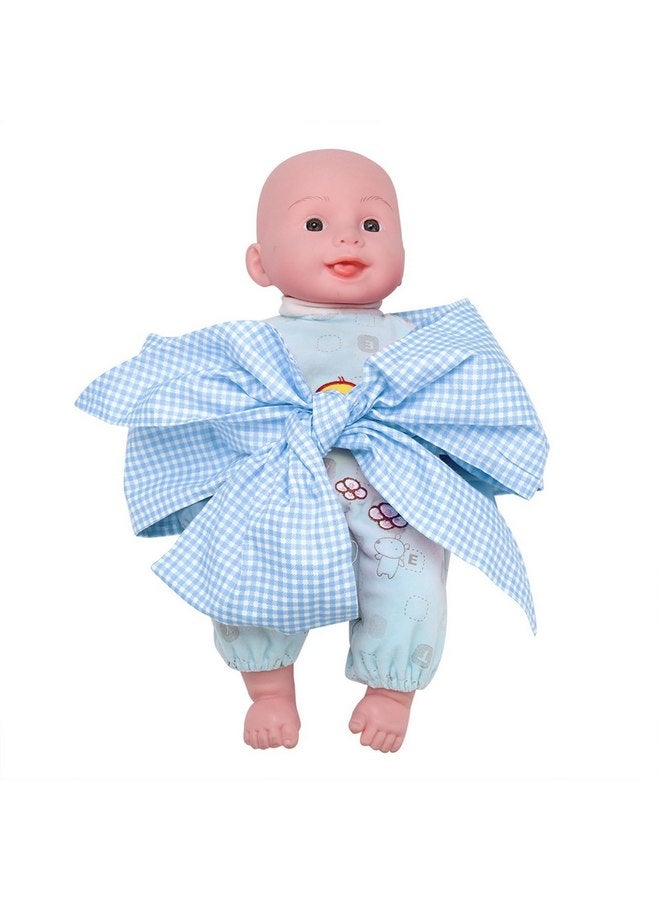 VGEBY Newborn Swaddle Wrap with Big Bowknot Sash, Adorable Plaid and Soild Pattern, Ideal for Newborn Photo, Maternity Shoot (Light Blue Plaid) - Image 5