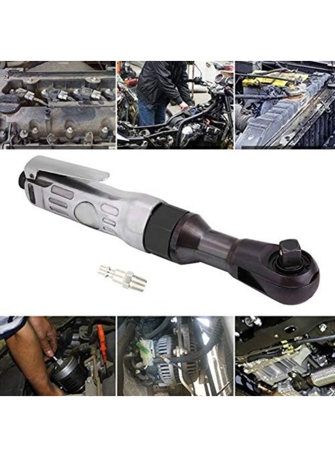 Air Ratchet Wrench, 1/2 Professional Pneumatic Impact Spanner Duty Drive, 50ft Lbs Air Ratchet Reversible Ratchet Wrench Tool Kit, 160 RPM - Image 3