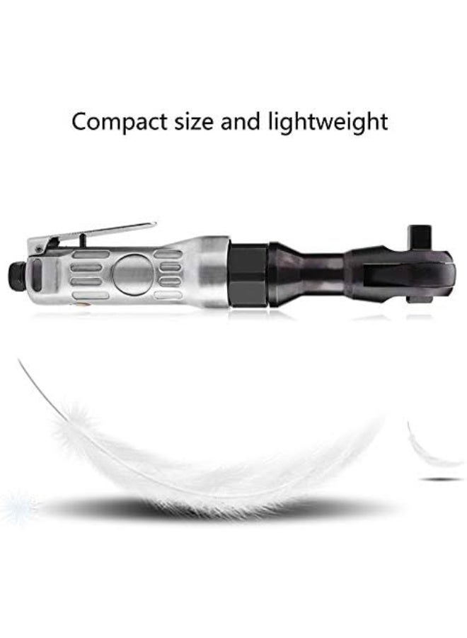 Air Ratchet Wrench, 1/2 Professional Pneumatic Impact Spanner Duty Drive, 50ft Lbs Air Ratchet Reversible Ratchet Wrench Tool Kit, 160 RPM - Image 5