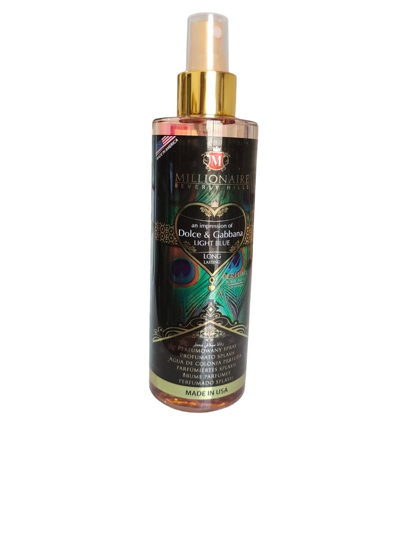 Impression Dolce&Gabbana Light Blue Long Lastng Perfume Body Mist for women 250 ml