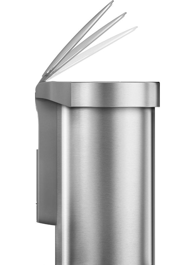 simplehuman ST2009 45L Semi-Round Sensor Bin, Brushed Stainless Steel, W 39.1cm x H 64.1cm x D 32.6cm - Image 2