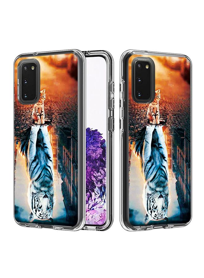 اس-توب جراب لهاتف Galaxy S20 2 في 1 قطعة + جراب واقٍ شفاف بنمط بطاقة TPU - Image 1