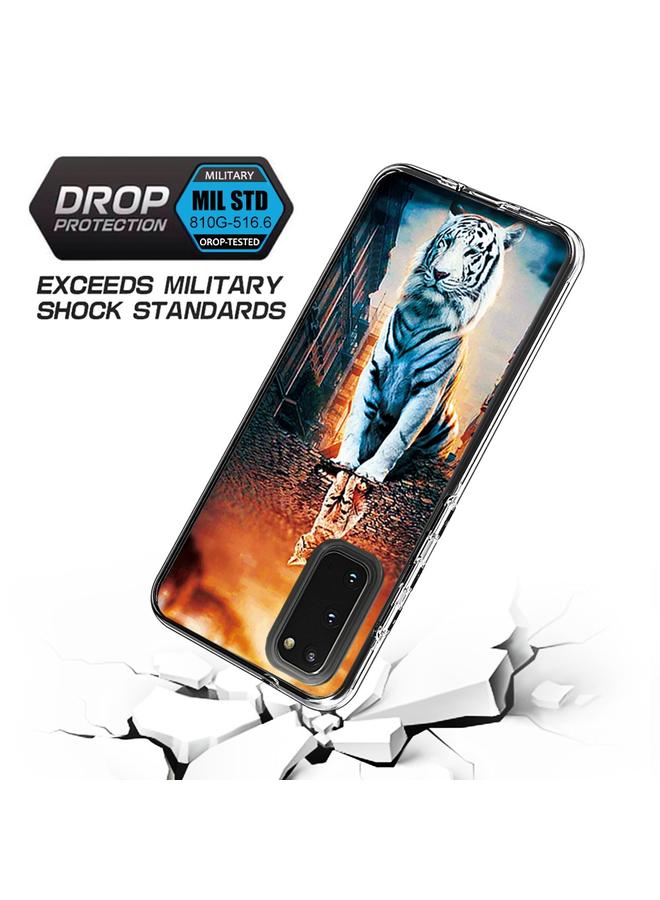 اس-توب جراب لهاتف Galaxy S20 2 في 1 قطعة + جراب واقٍ شفاف بنمط بطاقة TPU - Image 5