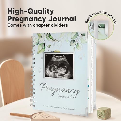 KeaBabies يوميات الحمل للأمهات لأول مرة - هدايا - 90 صفحة، كتاب ذاكرة الحمل بغلاف مقوى، كتاب أطفال جميل ولطيف للتذكارات، ألبوم صور الموجات فوق الصوتية، هدية للأم المنتظرة (فروست) - Image 4