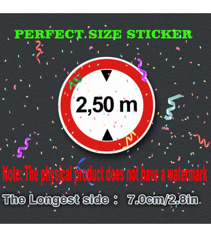 مجموعة من ملصقي تحديد الارتفاع 98 43 بوصة للشاحنات HB001، ملصق فينيل بسطح غير لامع، قابل لإعادة الاستخدام، مناسب للمركبات، ملصق سيارة، ملحق سيارات، تصميم سهل، مادة متينة، لاصق عالي الجودة، سهل الإزالة، لعشاق السيارات. - Image 2