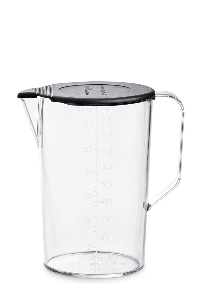 VORGESCHLAGENER WERT JUG ACCESSORY 1 L MEASURING JUG HEAT RESISTANT PLASTIC BPA FREE WITH LID HANDLE MEASUREMENTS TRANSPARENT DISHWASHER SAFE