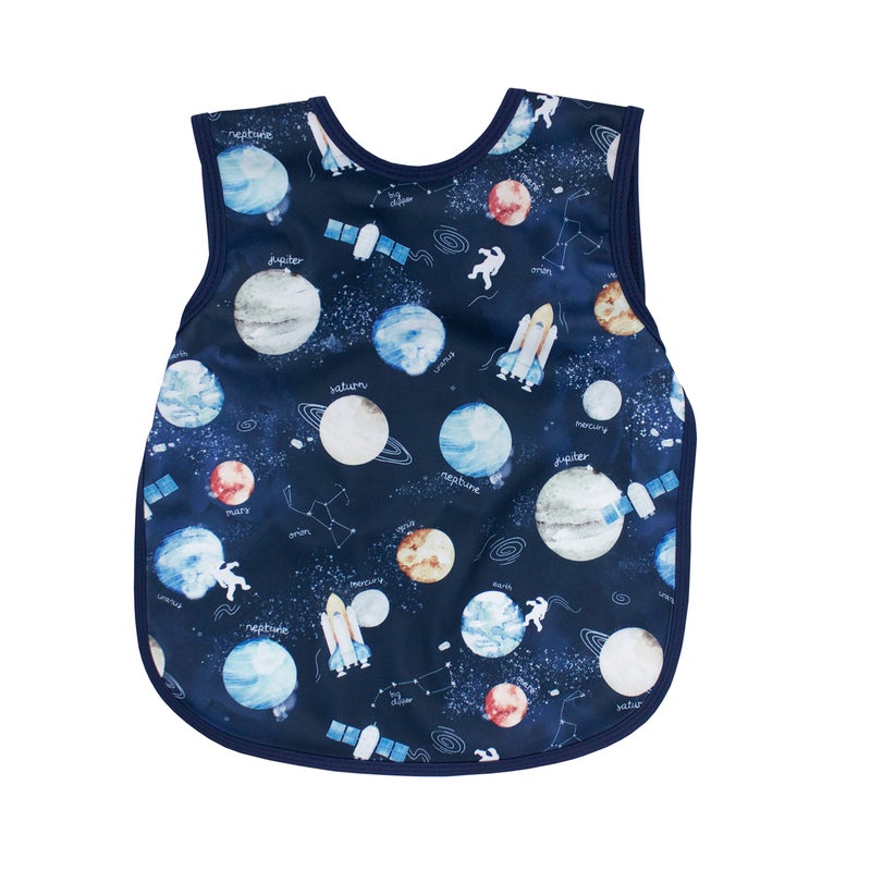 BapronBaby Outer Space Bapron - No Neck Tie Safer Bib for Baby & Toddler - Soft Waterproof Stain Resistant - Machine Washable - Sz Baby/Toddler 6m-3T - Image 1