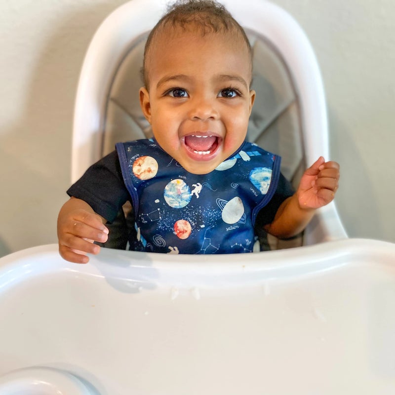 BapronBaby Outer Space Bapron - No Neck Tie Safer Bib for Baby & Toddler - Soft Waterproof Stain Resistant - Machine Washable - Sz Baby/Toddler 6m-3T - Image 5