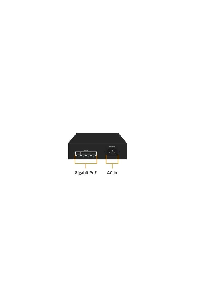 إيرليف POE-GSH504ATi: 5 Port Gigabit Switch with 4 port 802.3at/af PoE port - Image 2