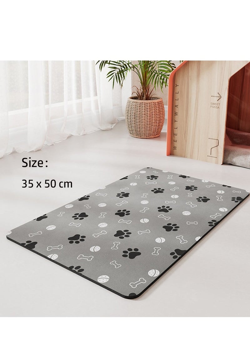Generic - Dog Food Mat Absorbent Dog Mat for Food and Water No Stains Easy Clean Dog Water Dispenser Mat Easy to Clean Pet Feeding Mat for Cat Dog for Messy Drinkers Pet Accessories Supplies - Image 1