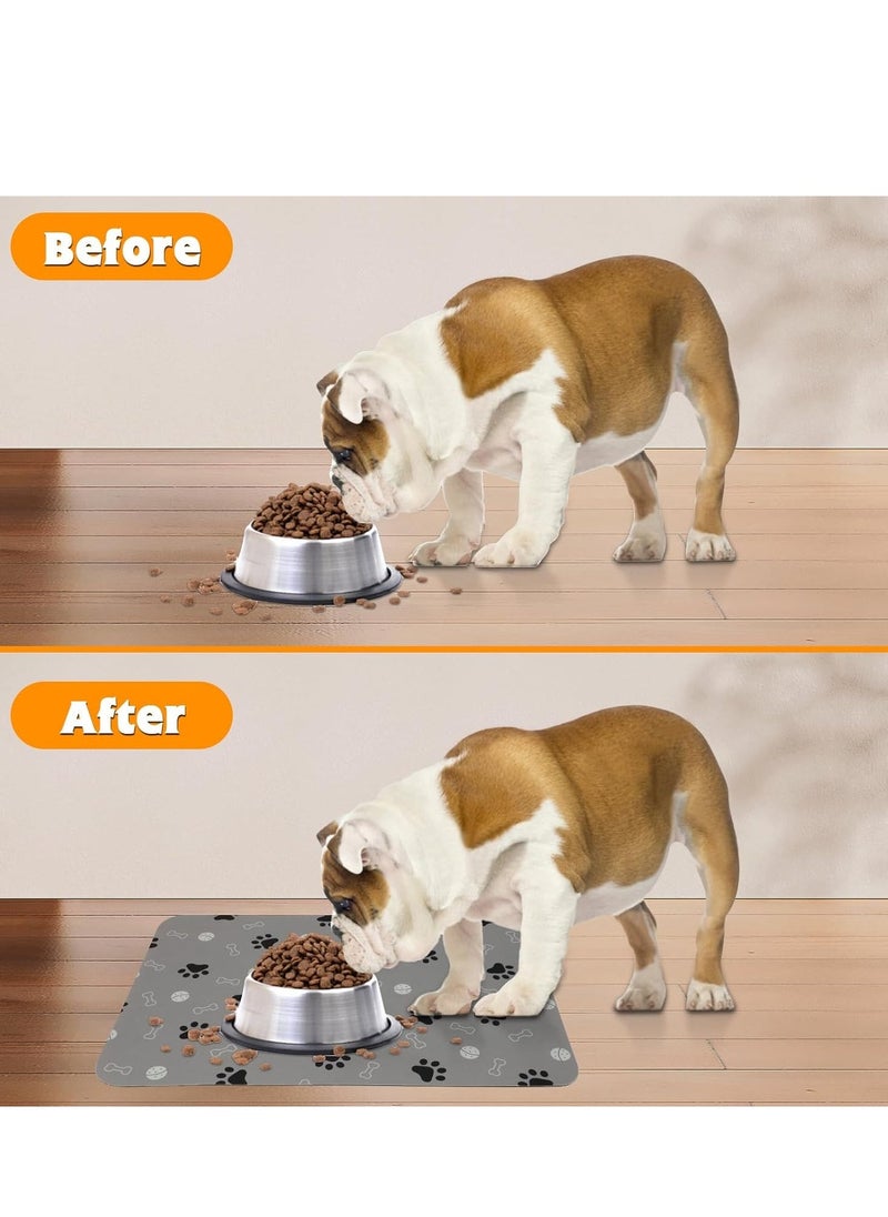 Generic - Dog Food Mat Absorbent Dog Mat for Food and Water No Stains Easy Clean Dog Water Dispenser Mat Easy to Clean Pet Feeding Mat for Cat Dog for Messy Drinkers Pet Accessories Supplies - Image 1