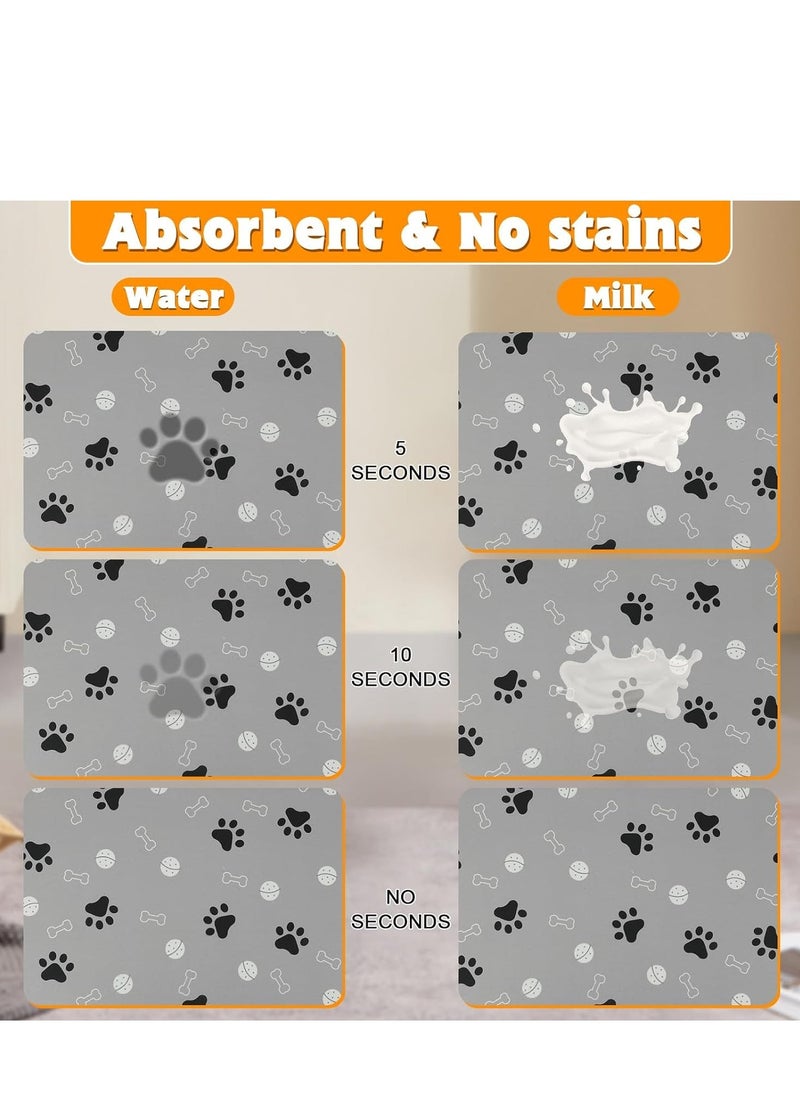 Generic - Dog Food Mat Absorbent Dog Mat for Food and Water No Stains Easy Clean Dog Water Dispenser Mat Easy to Clean Pet Feeding Mat for Cat Dog for Messy Drinkers Pet Accessories Supplies - Image 1