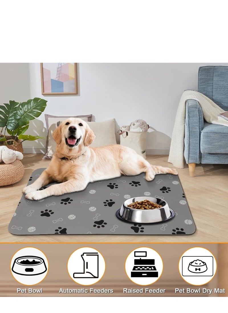 Generic - Dog Food Mat Absorbent Dog Mat for Food and Water No Stains Easy Clean Dog Water Dispenser Mat Easy to Clean Pet Feeding Mat for Cat Dog for Messy Drinkers Pet Accessories Supplies - Image 1