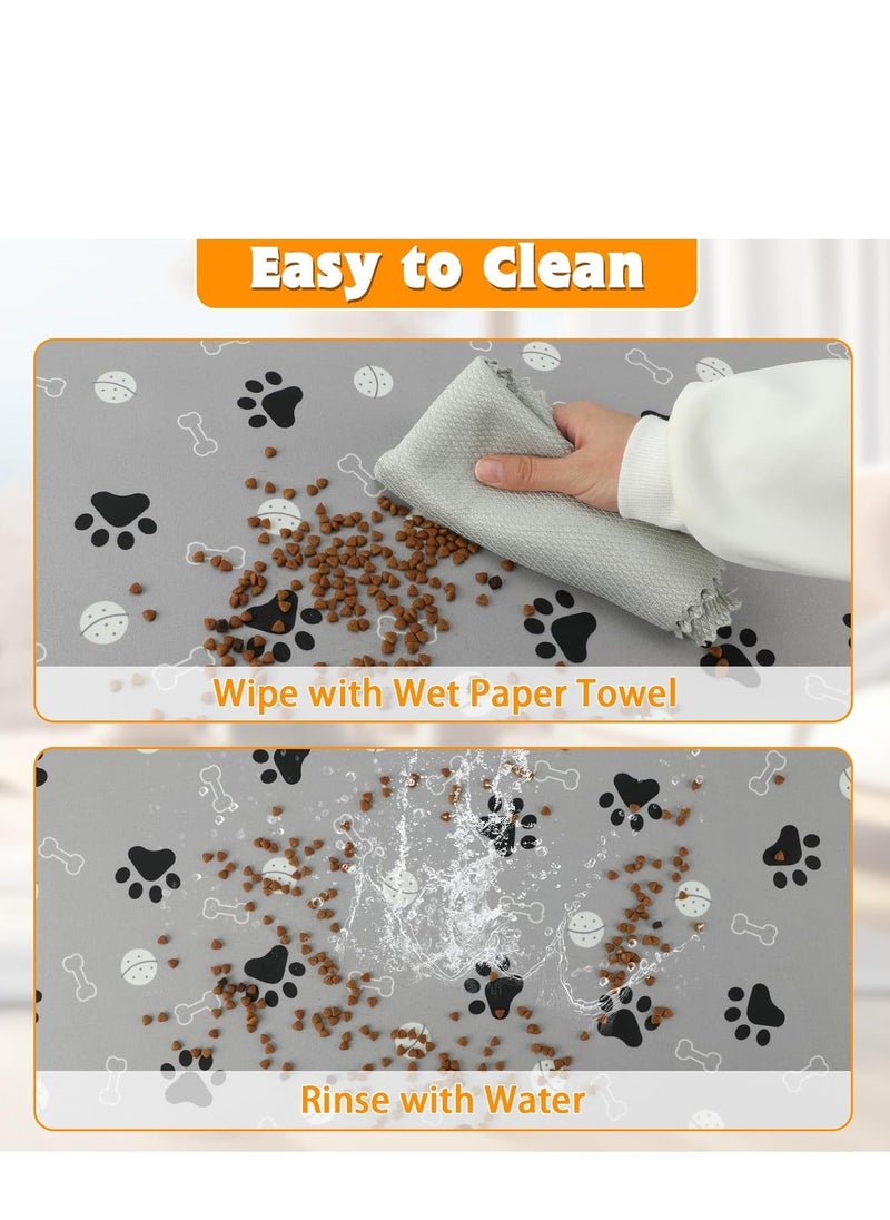 Generic - Dog Food Mat Absorbent Dog Mat for Food and Water No Stains Easy Clean Dog Water Dispenser Mat Easy to Clean Pet Feeding Mat for Cat Dog for Messy Drinkers Pet Accessories Supplies - Image 1