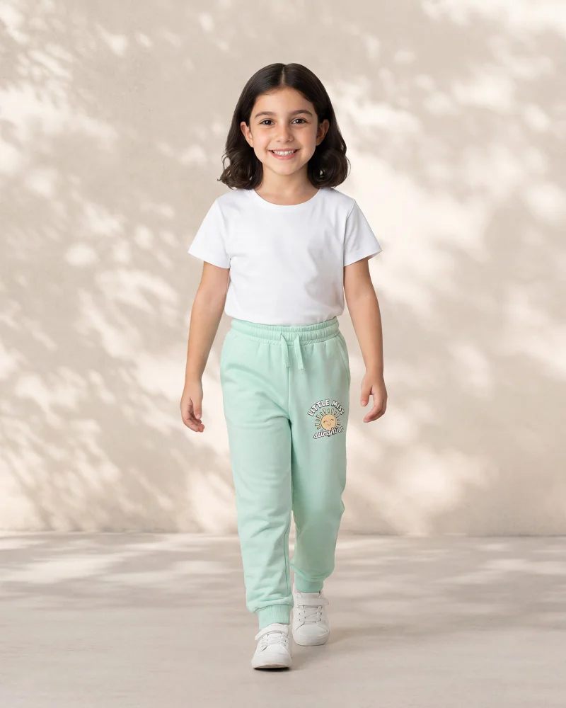 Redtag Girls Green Jogger Track Pants