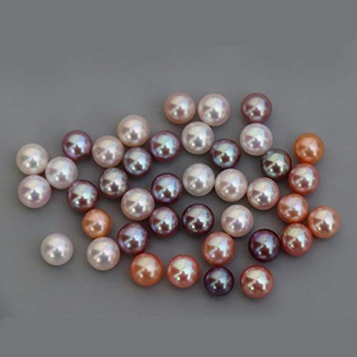 QSLLER 4PCS Saltwater Akoya Cultured Pearl Oyster with Round Pearl (6.5-7.5mm) Inside Jewelry Making or Birthday Gifts (4 Colors) - Image 2
