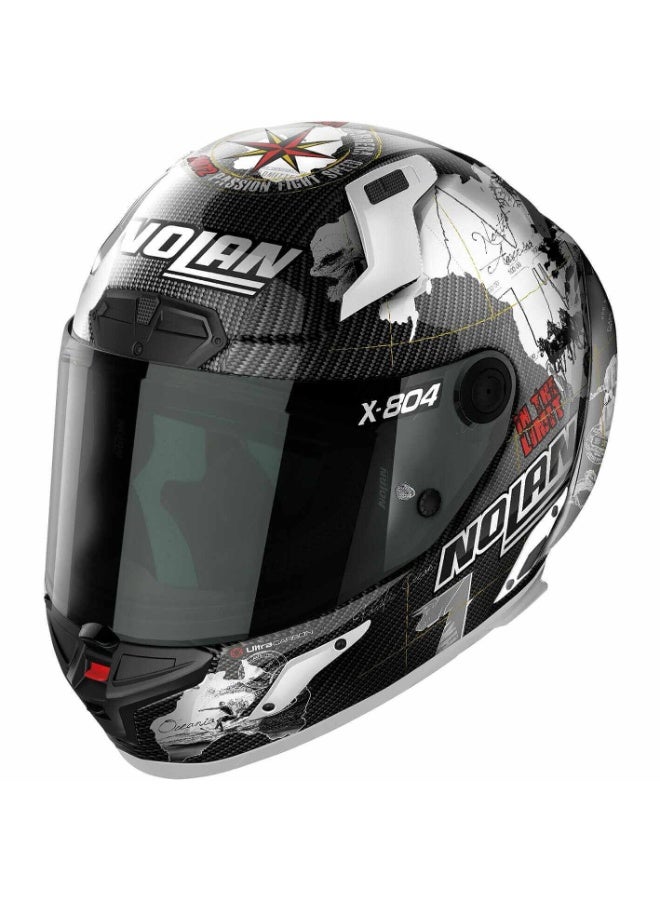 Nolan X-804 RS U.C. REPLICA - C.CHECA CARBON (C.CHECA - WHITE) Helmet - Image 1