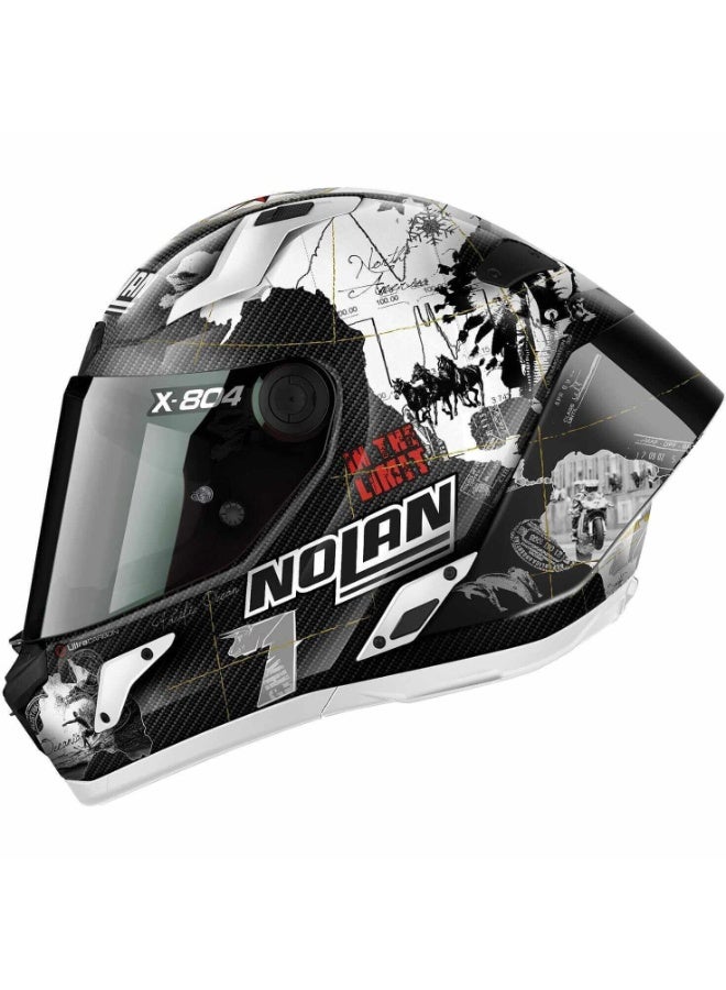 Nolan X-804 RS U.C. REPLICA - C.CHECA CARBON (C.CHECA - WHITE) Helmet - Image 2