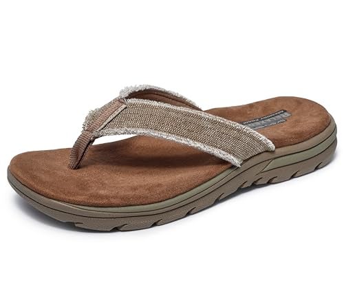 SKECHERS صندل سكيشرز للرجال بوسنيا، بني، 8 - Image 1