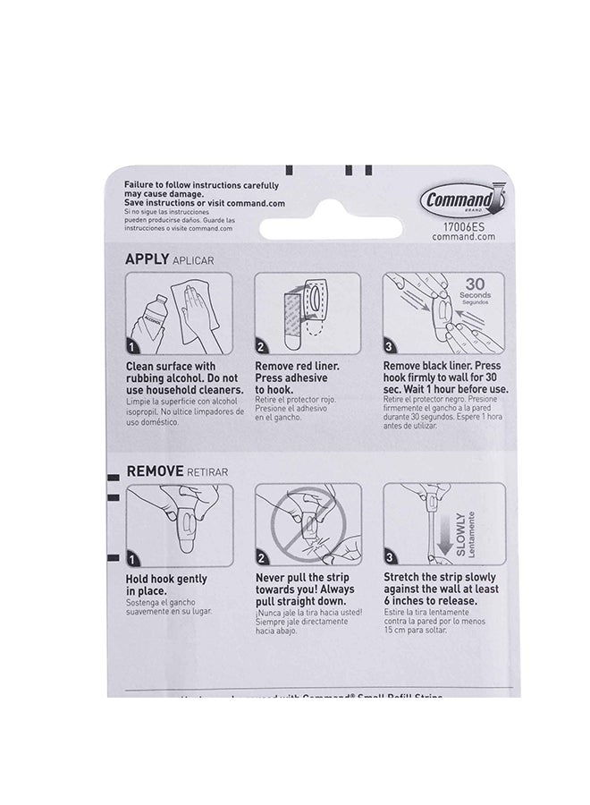 Pan Home 3M 6 قطع من خطافات Command Mini مع شرائط - أبيض - Image 4