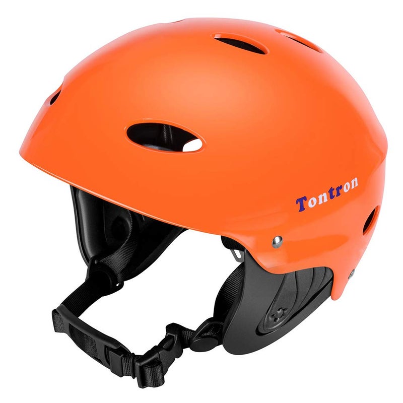 Tontron Adult Kayaking Wakeboarding Waterskiing Whitewater Helmet (Glossy Citrus, X-Large) - Image 4