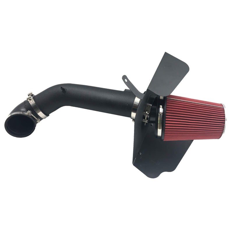 Generic OBUYTO 4 Inch Cold Air Intake Filter Kit & Heat Shield for 2009-2014 Silverado 1500 GMC Sierra 1500 Yukon Cadillac Escalade ESV EXT (Black & Red)  - Image 1