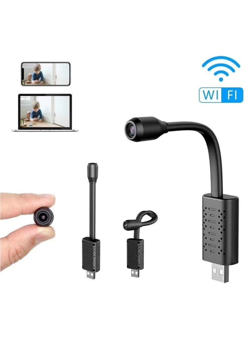 USB Camera Portable Wifi Camera Mini Wireless USB IP Camera Flexible 360 Degree Video Motion Detection Camera (Black) Electronics Small Wireless Camera - Image 3
