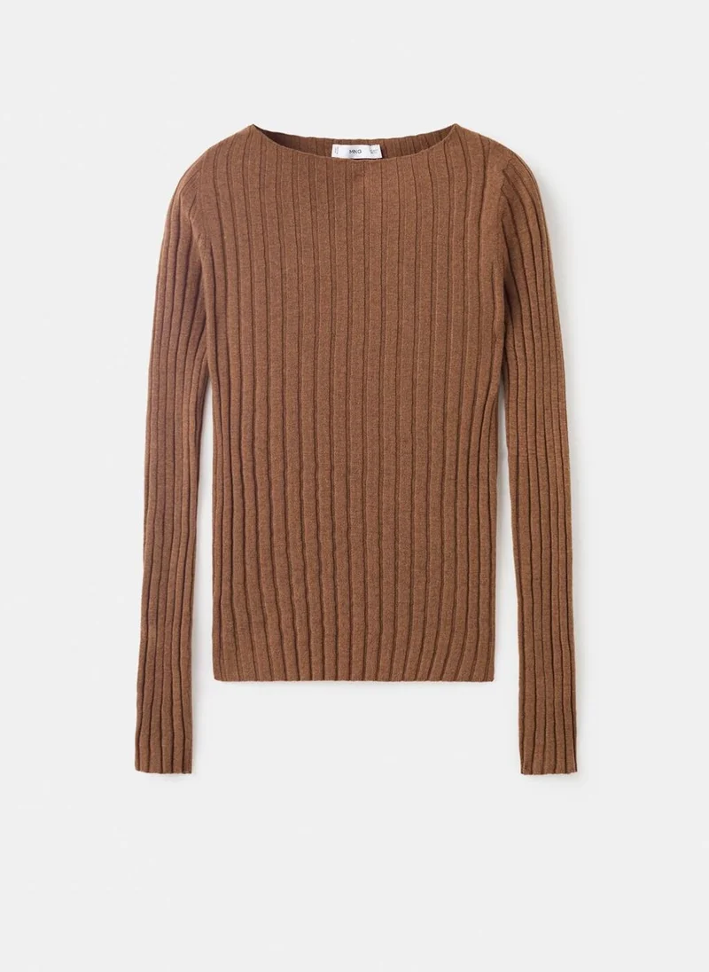 MANGO  Boat neck ribbed sweater for Women | Best Price UAE