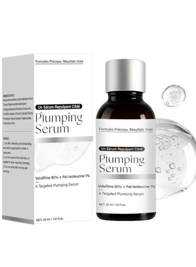Volufiline 92% + Pal-Isoleucine 1% Plumping Serum Support Facial Plumping, Anhydrous Marionette Lines Serum for Smoother Skin Hollow Cheeks Eyes Cheeks Smile Lines - Image 1