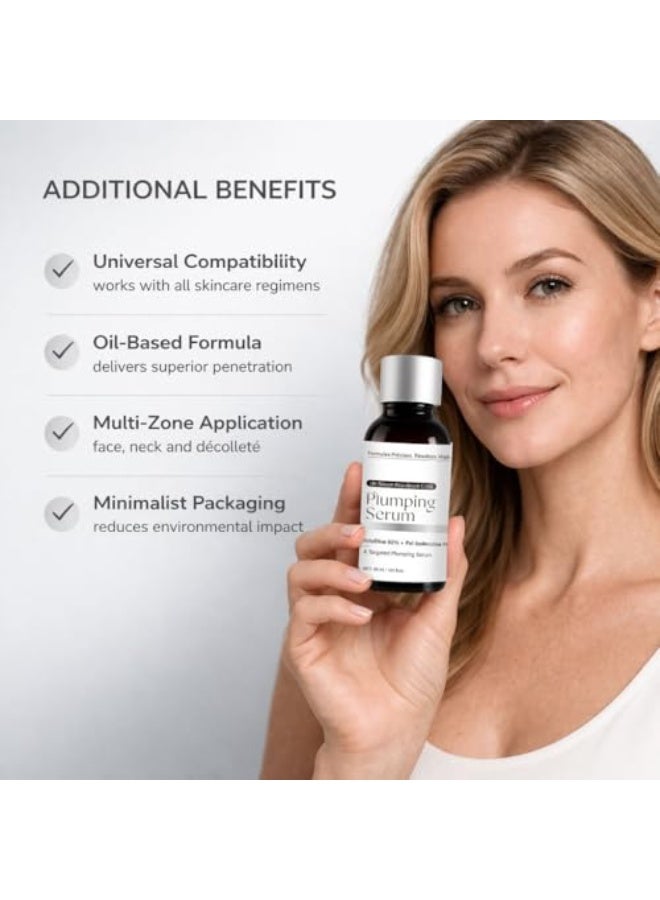 Volufiline 92% + Pal-Isoleucine 1% Plumping Serum Support Facial Plumping, Anhydrous Marionette Lines Serum for Smoother Skin Hollow Cheeks Eyes Cheeks Smile Lines - Image 4