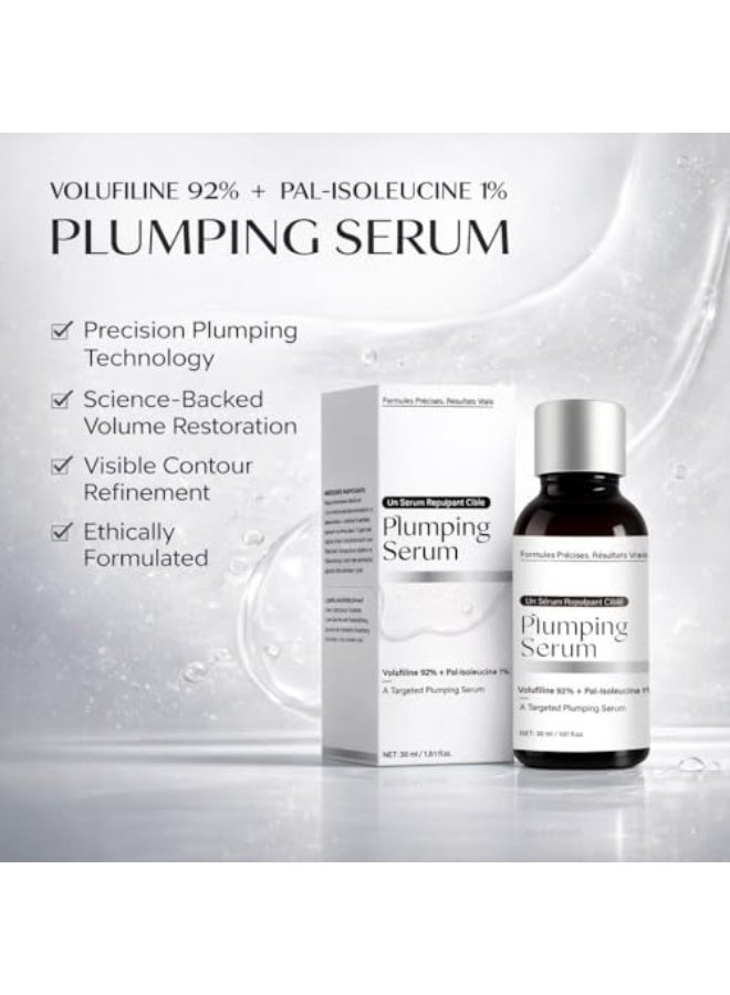 Volufiline 92% + Pal-Isoleucine 1% Plumping Serum Support Facial Plumping, Anhydrous Marionette Lines Serum for Smoother Skin Hollow Cheeks Eyes Cheeks Smile Lines - Image 2