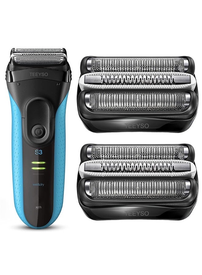 TEEYSO 32B Series 3 Replacement Head for Braun ProSkin Electric Shaver, Compatible with Braun Foil Shaver 3000s 3010s 3020s 3030s 3040s 3050cc 3070cc 3080s 3090cc 320 330 340 350cc (2 Pack) - Image 1