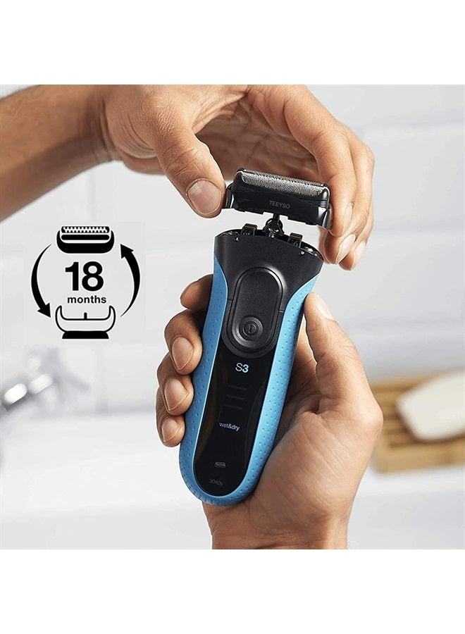 TEEYSO 32B Series 3 Replacement Head for Braun ProSkin Electric Shaver, Compatible with Braun Foil Shaver 3000s 3010s 3020s 3030s 3040s 3050cc 3070cc 3080s 3090cc 320 330 340 350cc (2 Pack) - Image 4