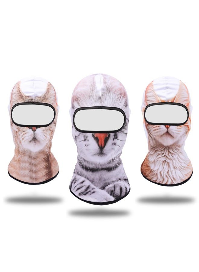 Cutewing Balaclava Mask 3D Print Full Face Mask Cooling Neck Gaiter Sun Protection Face Cover Mask Windproof Ski Mask, Cat, L/One size - Image 1
