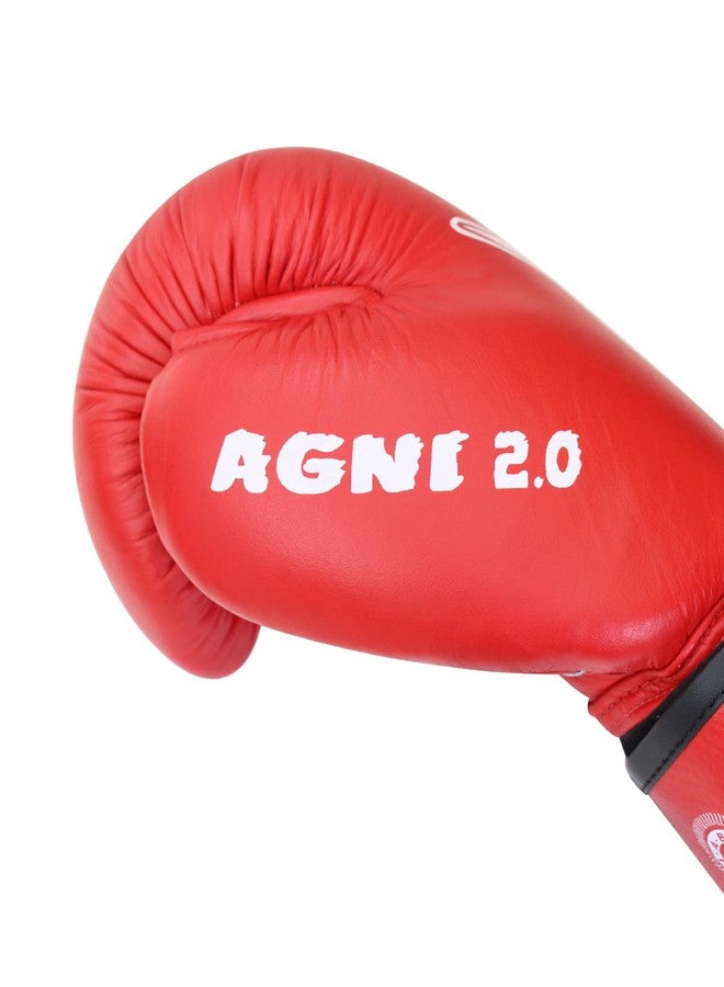 Invincible Agni 2.0 Amateur Competition Leather Boxing Gloves for Men & Women, Punching Gloves for Kick Boxing, MMA Red Color 12 Oz - Image 4