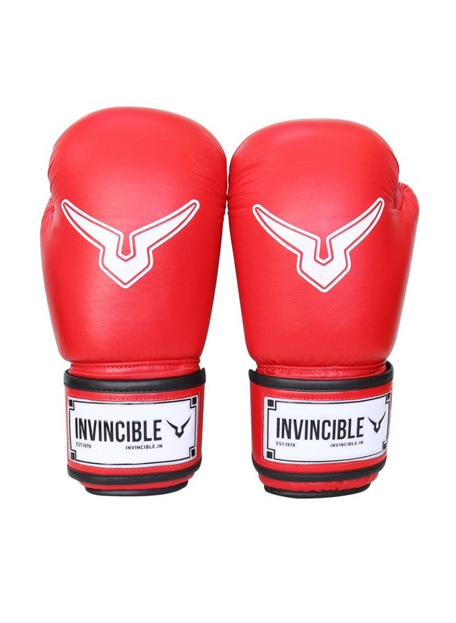 Invincible Agni 2.0 Amateur Competition Leather Boxing Gloves for Men & Women, Punching Gloves for Kick Boxing, MMA Red Color 12 Oz - Image 2