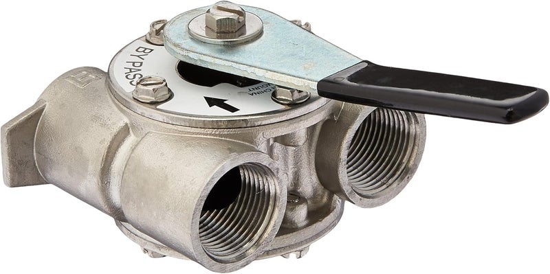 AFWFilters 3/4" Stainless Steel Bypass Valve for Fleck 5600 and 9000 Series - Image 2