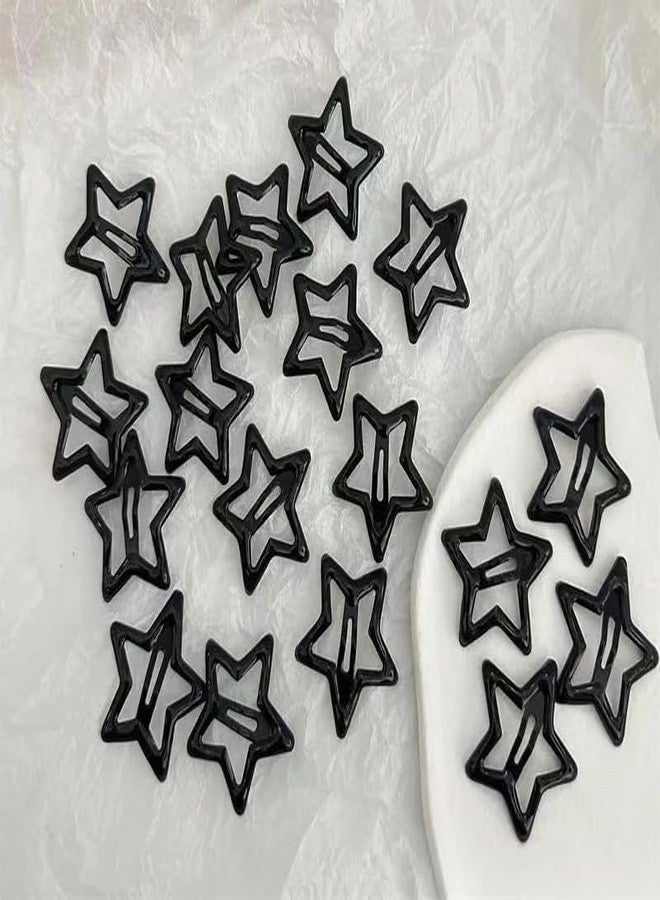 MYYNTI Star Hair Clip 10Pcs Mini Snap HairClips StarClips Cute Hair Accessories Non-slip Metal Snap Barrettes StarShape Hair Pin for Baby Toddler Girls Kids Women Hair Styling Accessories (MULTI) (black) - Image 5