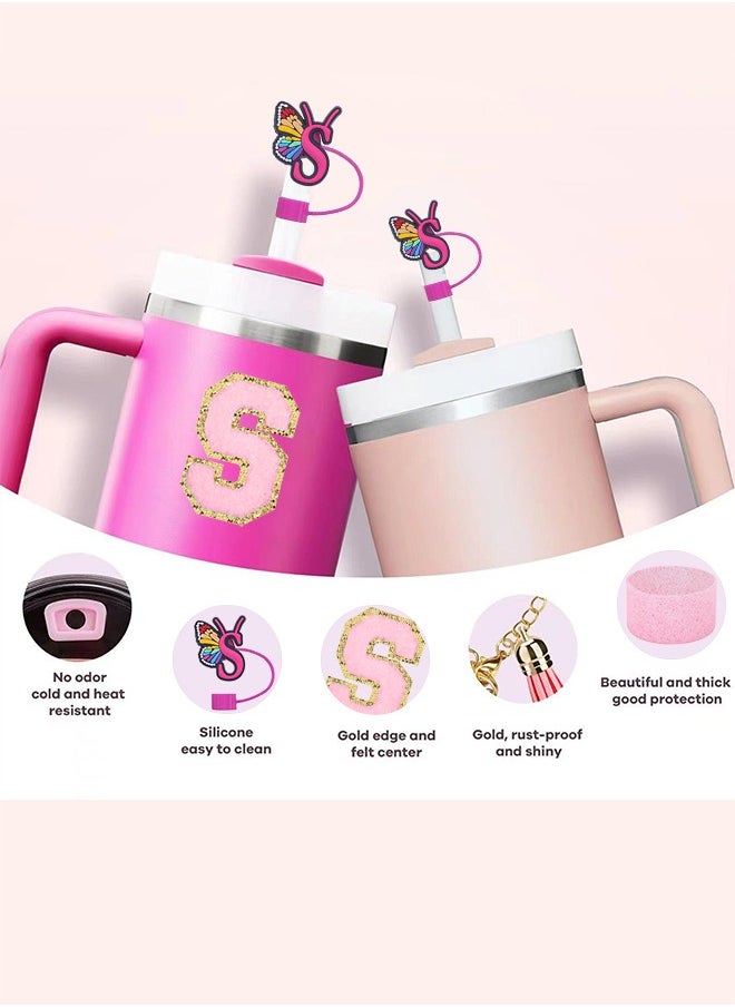 Generic - Cup Accessories for 30oz 40oz, Decorations for Cup, Including Silicone Straw Cover Cap and Boot, Spill Proof Stopper, Handle Charm, Sticker (S,6PCS) - Image 1